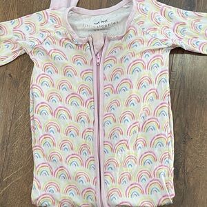 Little Sleepies Pastel Rainbow Zipper Pajama